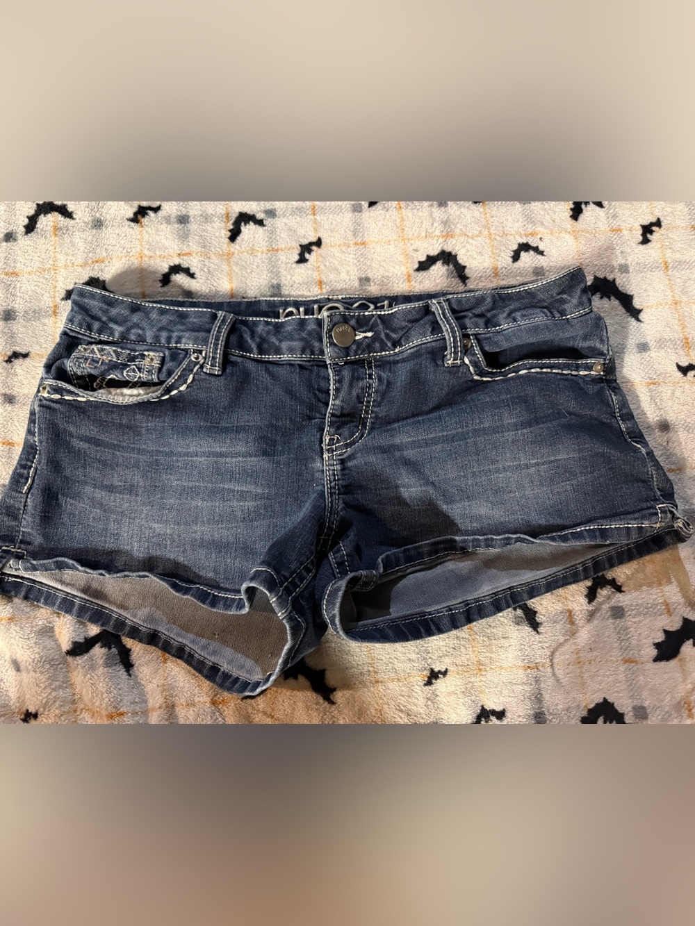 Rue 21 Dark Blue Low-Rise Jean Shorts